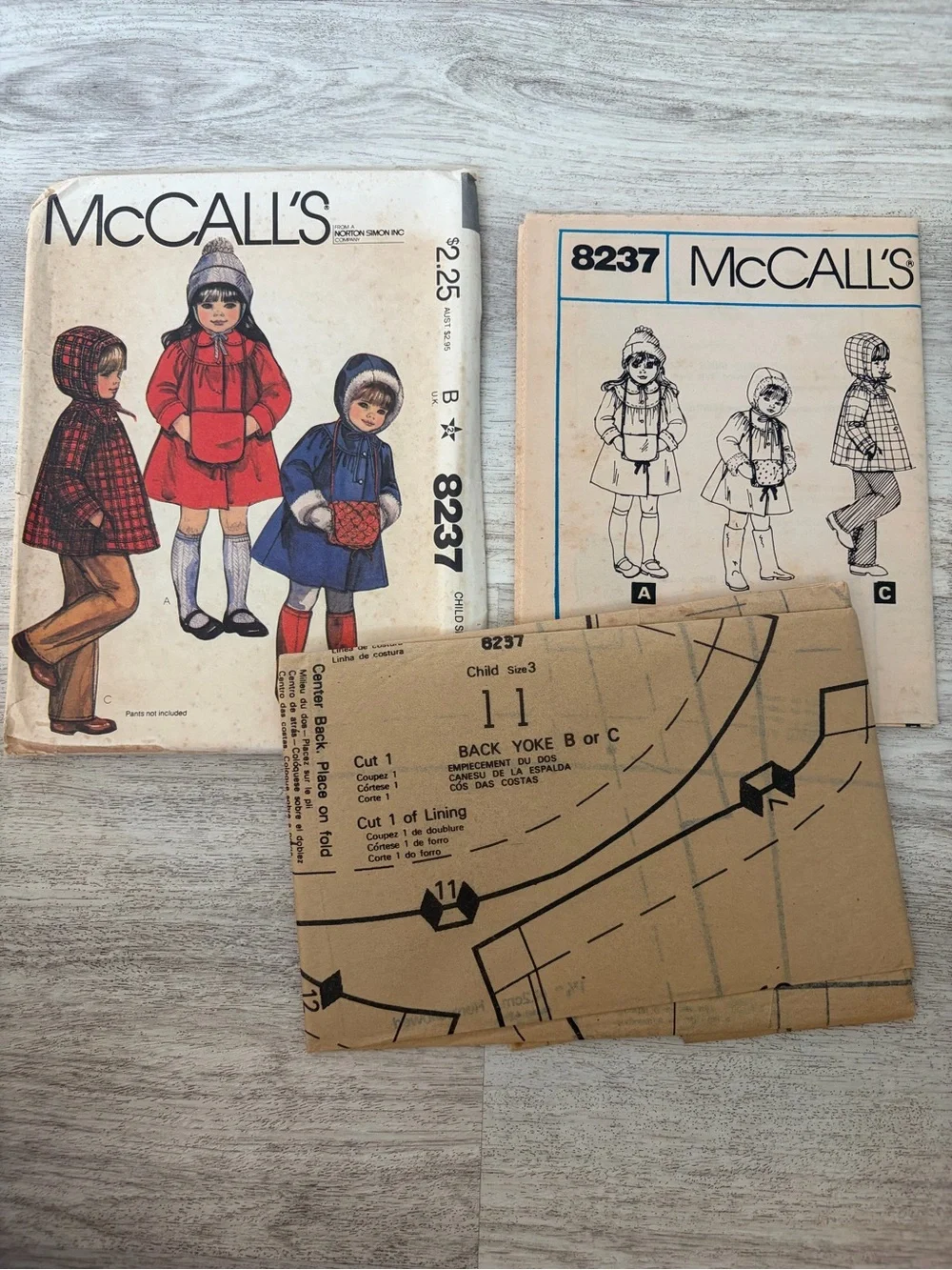 Vintage 70s & 80s Toddler 2/3 Sewing Patterns Butterick, McCall’s, Simplicity